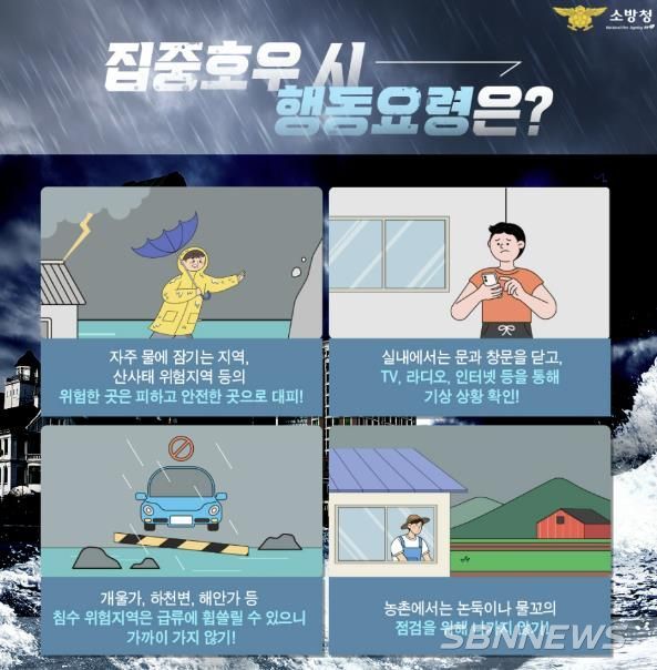 홍성소방서, 집중호우 시 행동요령 홍보