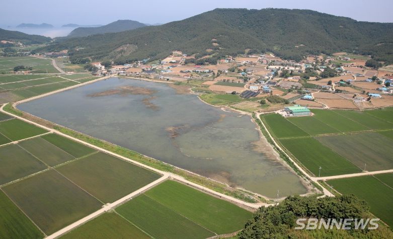 근흥면 죽림저수지 항공사진